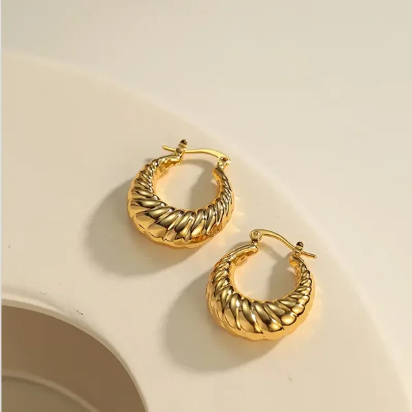 Horn Bag Hoop Earrings