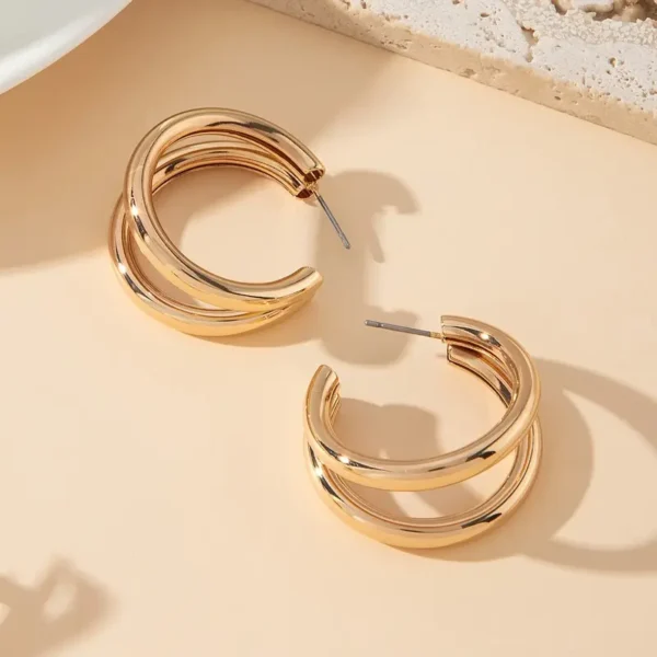 Double hoop earrings