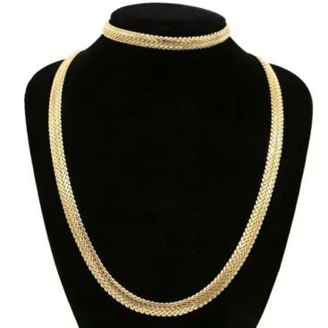 Gold Plated Herringbone Set